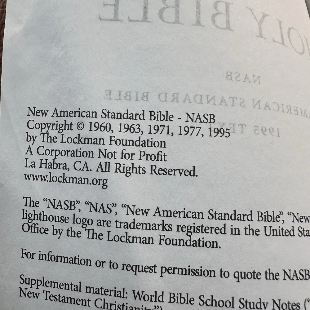 The Bible NASB World Bible School Study Edition WBS Christianity Religious Jesus